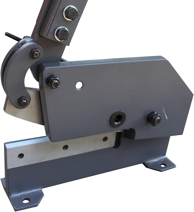 KAKA INDUSTRIAL Manual Metal Shear HS-6-6 inch Cutting Capacity for Steel Plate, Round and Flat Bars | Bench-Mount Hand Cutter