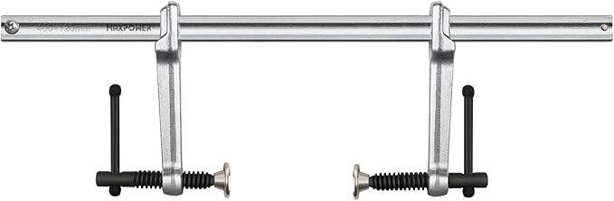 MAXPOWER Multifunctional F Clamp,15 3/4" Double Force Welding Bar Clamp - Max Clamping Force 1200 LBS, Metal Clamp for Welding, Metalworking, Woodworking
