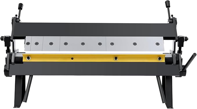 Industrial 24 inch Pan and Box Brake,0-135° Sheet Metal Hand Brake with 3 Adjustable Removable Fingers,Precision Bending Brake for Carbon Steel Aluminum