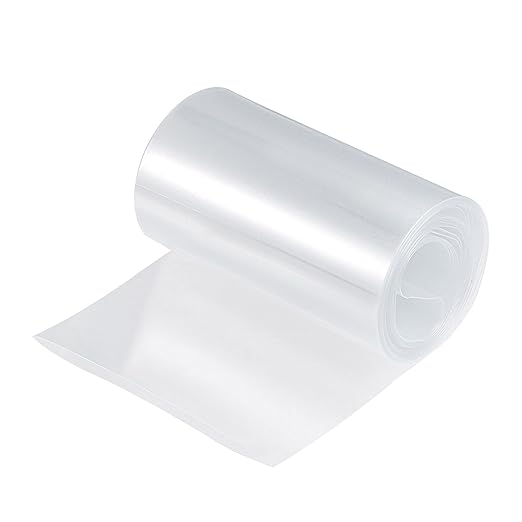MECCANIXITY Battery Wrap PVC Heat Shrink Tubing 58mm Dia 90mm Flat 10 Feet(3meters) Clear Good Insulation for Battery Pack