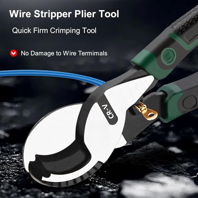 Wire Cutter Heavy Duty 10 Inch High Leverage Wire Cable Cutter Pliers Tool for Aluminum, Copper, Wire, Communications Cable