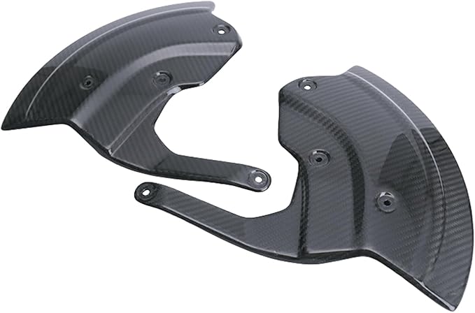 Motorcycle Front Brake Caliper Disc Guard Fairing Protector for BMW M1000RR S1000R S1000RR S1000XR 2020 2021 2022 2023 2024 Carbon Fiber Aero Disc Fender Accessories (Matte Marbling)