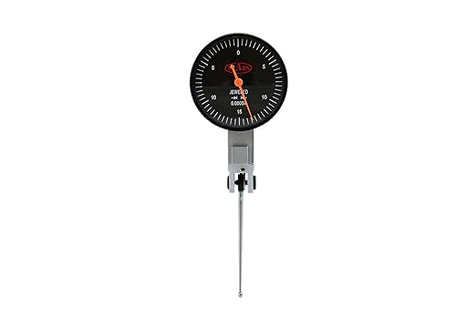 Shars .030" x .0005" Large Black Face Dial Test Indicator with Long Contact Point in Fitted Case 303-3279 P