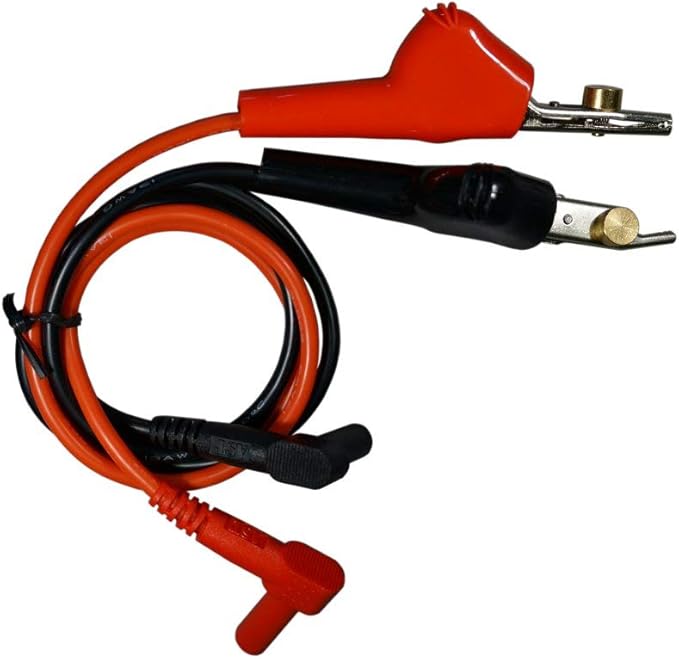 Test Leads SILICONE Alligator Clip Bed of Nails to Banana Plug Male Right Angle (36 inches)