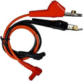 Test Leads SILICONE Alligator Clip Bed of Nails to Banana Plug Male Right Angle (18 inches)