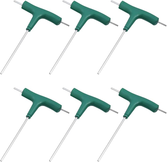 Antrader T-Handle Hex Key Wrench, 3-Way Allen Key Wrench Set Metric with Plastic Handle for Home Repair (3mm/3mm/2.5mm)