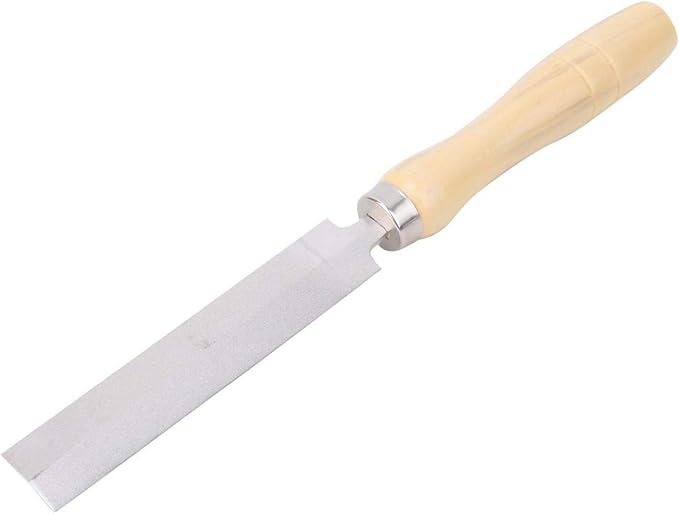 Diamond Rhombic File Wooden Handle Diamond Coated File Diamond File Saw Metal Glass Grinding Woodworking Garden Tool(5 inches (125mm))