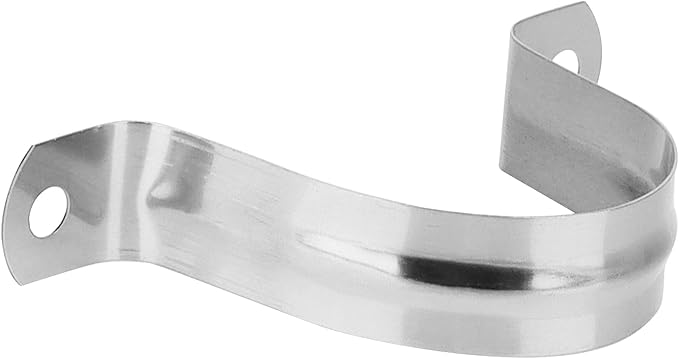 100 PCS 2 Inch U Pipe Strap, M50 Stainless Steel Bracket Clamp for PVC Pipe, 50mm