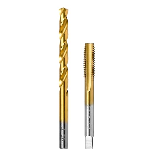 5/16"-18 UNC Tap and F Drill Bit Kit, M2 HSS Drill and Tap Set, Combination of Drill and Tap Kit for Metal