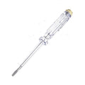 Fielect Test Screwdriver, Voltage Detector Pen Light Circuit Tester Electric Test Pen Screwdriver Neon Tube AC/DC 100-500V Clear 1pcs