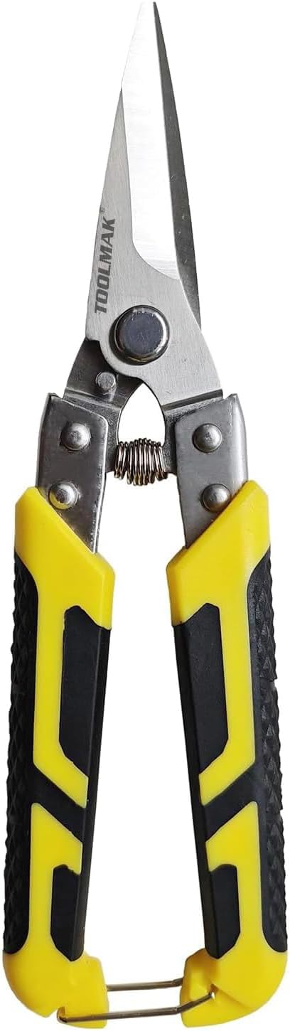 Heavy Duty Industry Scissors 8.7 Inch Aviation Tin Snips Straight Metal Cutter with Comfort Grip and Stainless Steel Blades Multifunction Cutting