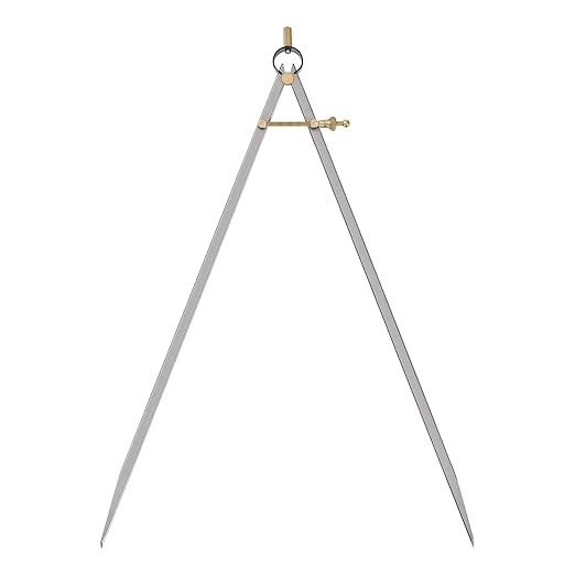 Spring Joint Caliper - [20 Inch] Carbon Steel Spring Divider Caliper with Brass Fulcrum for Metalworking Drawing Use, Flat Leg