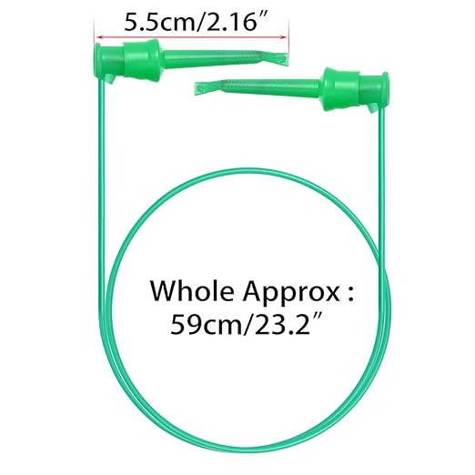 Sumnacon 10 Pcs Multimeter Electrical Test Dual Lead Test Hook Clips - 5 Colors 20 AWG Silicone Flexible Test Cables for Electronic, Component, Testing Connecting