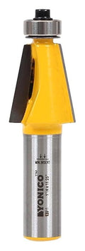 Yonico Chamfer Router Bits Bevel Edge Forming 11.25 Degree 1/2-Inch Shank 13911