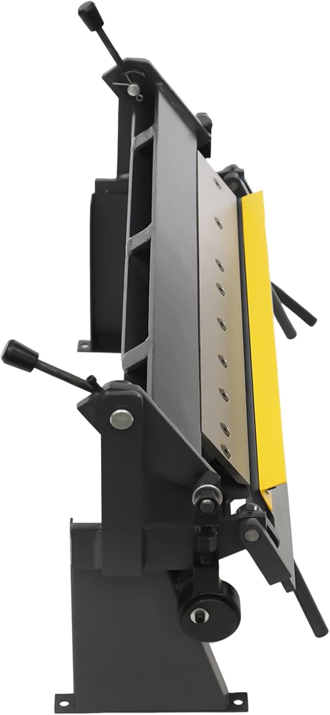 24" Sheet Metal Bender, W-2420A Pan and Box Metal Hand Brake 0-135° Industrial Precision Pan Metal Hand Brake with Removeable Fingers for Carbon Steel, Aluminum