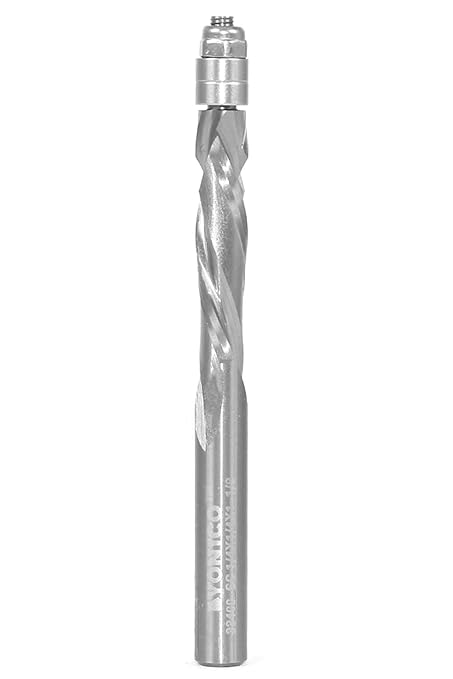 YONICO Router Bits Pattern Bit Solid Carbide Flush Trim Spiral 1/4-Inch Compression 1/4-Inch Shank 33400-SC