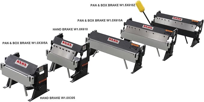 KAKA INDUSTRIAL Box and Pan Brake, 36-Inch Sheet Metal Brake, 20-Gauge Mild Steel Capacity Finger Brake, 0-135 Degree Adjustable Aluminum Brake with 6 Removable Fingers W-3620A