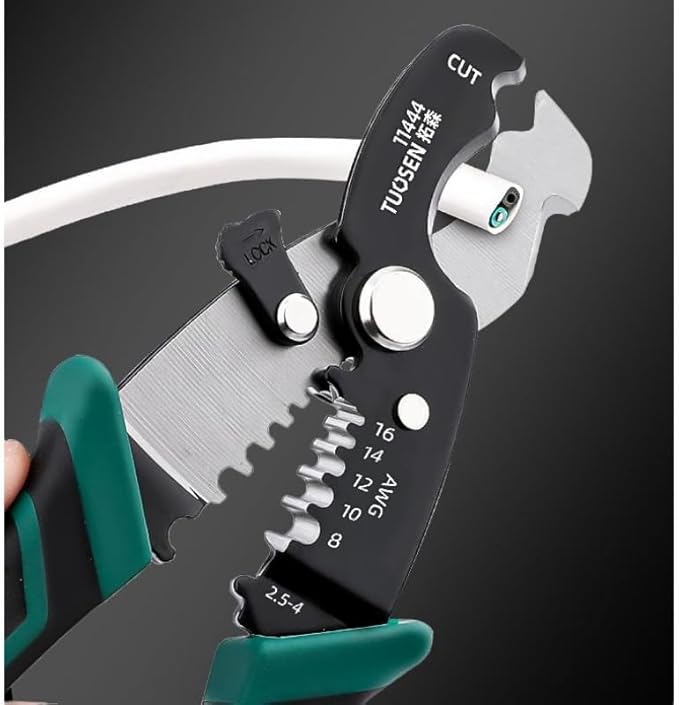 Zsling 8 Inch Inch Wire Strippers Crimpers Cutter Pliers Multi-Function Hand Tool Cable Cutting Wire Cutters