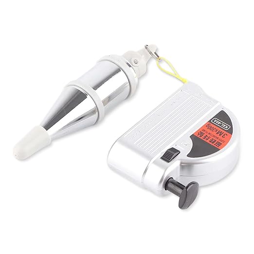 Magnetic Plumb Bob with String, Plumb Bob Reel Retractable Plumb Line Tool, 8m/ 26ft Automatically Stretch Line Quickly Stabilize Plumb Bob Tool for Construction Building Line