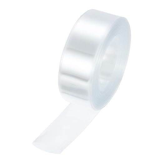 MECCANIXITY Battery Wrap PVC Heat Shrink Tubing 14mm Dia 23mm Flat 33 Feet(10meters) Clear Good Insulation for Battery Pack