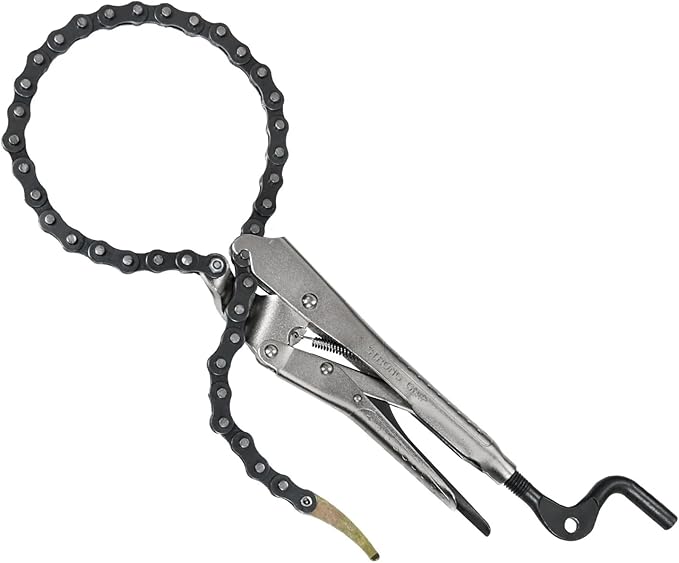 Strong Hand Tools PFC1036 Locking Chain Pliers, Removable 36 Chain, Hold Up To 10.5" Diameter Pipe, Unique Easy Open Crank Handle, Quick Release Trigger