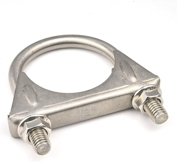 2 Inch Clamps Heavy Duty 2" Stainless Steel U Bolt Muffer Exhaust Clamp Hanger for Pipes (51mm)