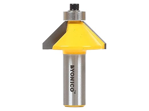 YONICO Chamfer Router Bits Edge Forming 45 Degree 1/2-Inch Shank 13906