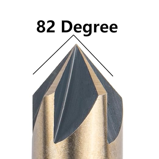 Cobalt Countersink Drill Bits Set(5PCS), M35 HSSCO 82 Degree 5 Flutes,1/4 Inch Quick Change Hex Shank for Stainless Steel, Metal, Wood, Carbon Steel 1/4'' 3/8'' 1/2'' 5/8'' 3/4''