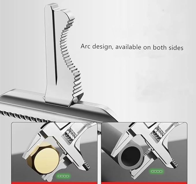 Adjustable Wrench Large Opening Short Handle Wide Jaw Mini Monkey Spanner Plumbing Pipeline Bathroom Tools