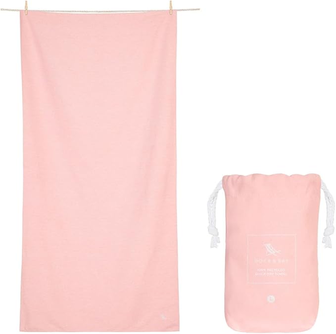 Dock & Bay Beach Towel - Quick Dry, Sand Free - Compact, Lightweight - 100% Recycled - Includes Bag - Set of 6 - Essentials, Large (160x90cm, 63x35)