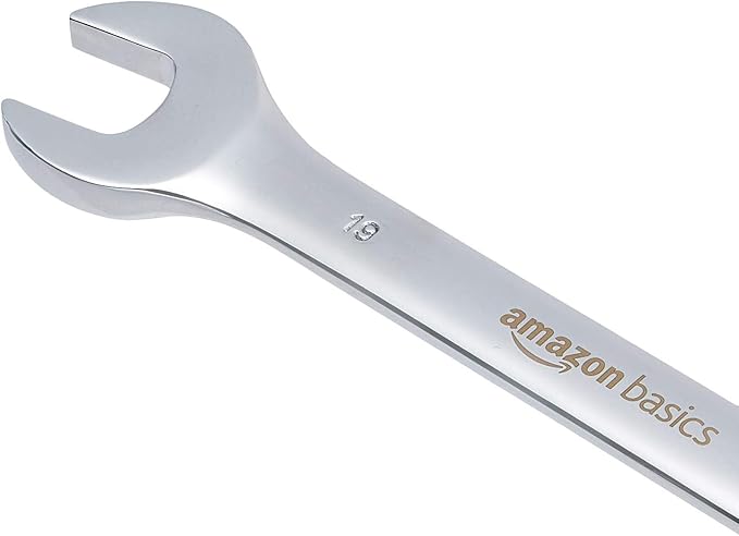Amazon Basics Flexible Gear Ratcheting Wrench Set, 10 Pieces