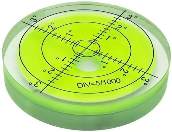Round High Precision 2.4inch 60MM Accuracy 15'/2 Aluminium Cardan Circular Bullseye RV leveling Bubble Levels For Motorhome, Camping, Trailer, Construction, CNC machine