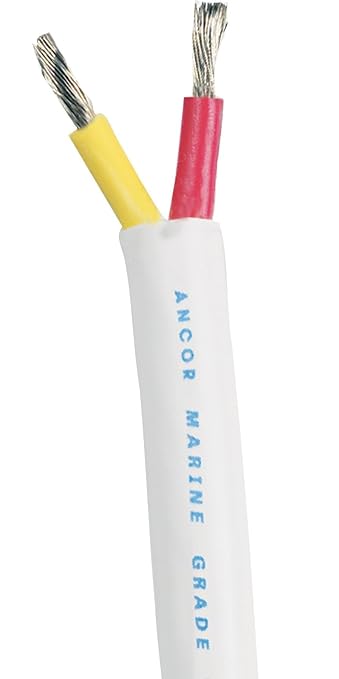 Ancor Marine Grade Products 124725 Safety Duplex Cable, 16/2 AWG (2 x 1mm2), Flat - 250ft, Red/Yellow