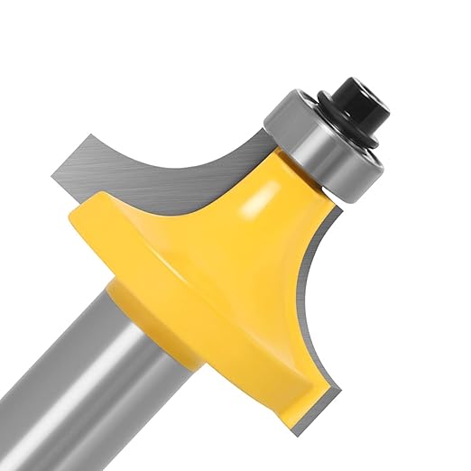 1/2 Shank 7pcs Corner Rounding Bit Set(1/8" 3/16" 1/4" 5/16" 3/8" 7/16" 1/2" Radius 4Pcs) Corner Rounding Edge-Forming Roundover