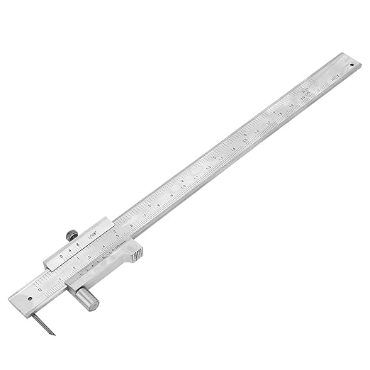 200mm Vernie Scribing Caliper, 8inr Stainless Sheet Metal Scribe Tool, ±0.05mm Accuracy Parallel Cross Caliper Gauges, Metal Marking Tool with PU Leather Bag for Industry Marking