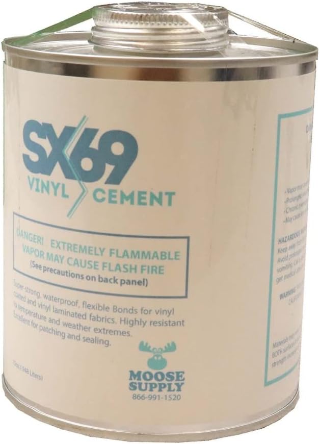 Moose Vinyl Deluxe Repair Kit Includes 32oz Sx Glue, Assorted Patches, Needles, Thread, Roller (Solid)