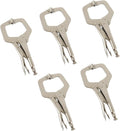 findmall 11 Inch Locking C-Clamp 5Pack Locking Pliers Adjustable Welding Clamps Vise W/Regular Tip and Swivel Pad for Shop Home Farm and Automotive