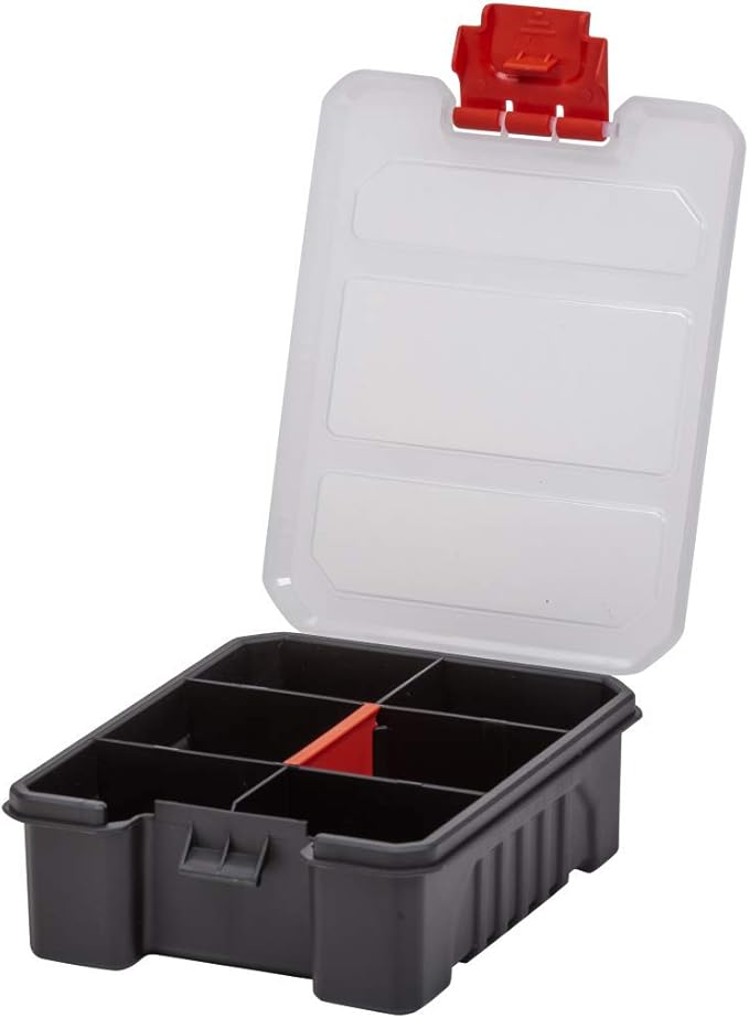 7-Pack Organizer Set – Multi-Size Storage Boxes with Removable Dividers – Hardware, Screw, Craft, and Small Parts Case System for Garage, Workshop, or On-the-Go Kits