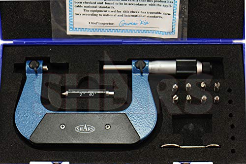 Shars 2-3" Screw Thread Micrometer with Anvil in Fitted Box 303-2372 P)