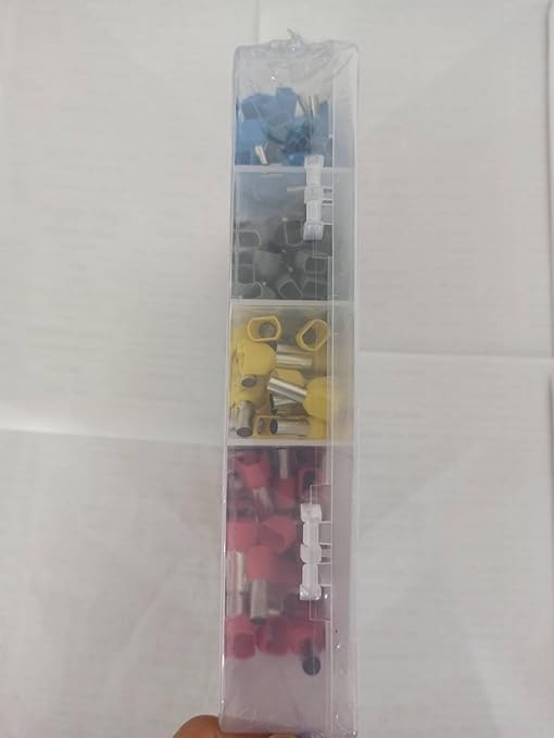 Lytool Double Wire Ferrule Kit 8-22 AWG, 750Pcs Dual Bootlace Ferrule Kit Wire Ferrules Twin Ferrules Connectors Wire Terminal Connector, Insulated Cord Pin End Terminal Great Assortment Ferrules Kit