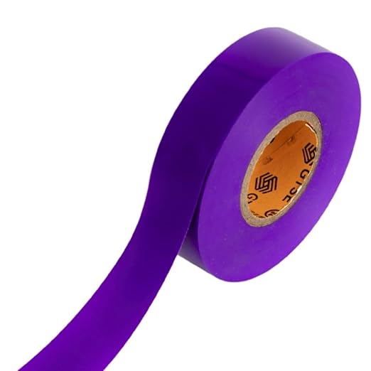 GTSE Purple Electrical Tape, 240 Rolls Bulk Box – Waterproof, Industrial Grade Vinyl, 3/4 in x 66ft– Strong Self-Adhesive PVC Electric Tape for Wire Insulation, 7 Mil, 600V – UL/CSA Listed