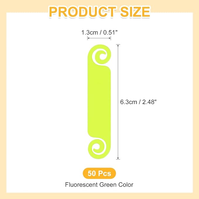 PATIKIL Cable Tags Flexible Cable Management Labels Cord Identification Tags, Wire Cord Markers for USB Computer Phone Charger Power - 100Pcs (Fluorescent Green)