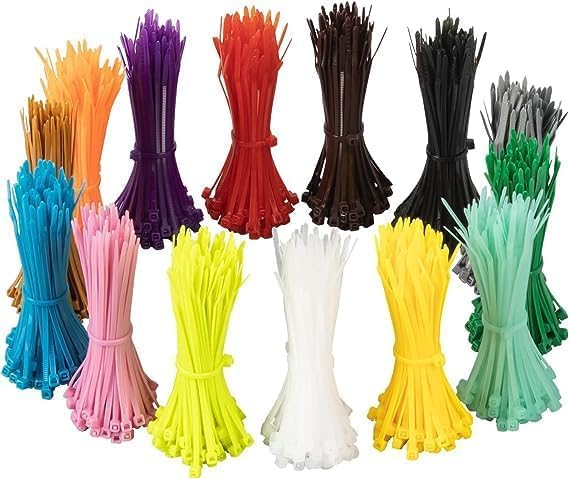 XINGO 1400 PCS Colored Zip Ties 6 Inch, Multicolor Zip Ties, Mix Packed 14 Color Plastic Wire Ties Assortment for Home Office Garden Garage and Workshop