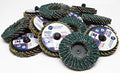 Benchmark Abrasives 2" Quick Change Zirconia Flap Disc Grinding Wheel with Male R-Type Back Design - Cleaning Finishing Deburring of Irregular Surfaces - for Die Grinder & More (10 Pack), 80 Grit