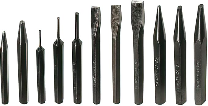 Mayhew Pro 61411 Punch and Chisel Set, 11-Piece