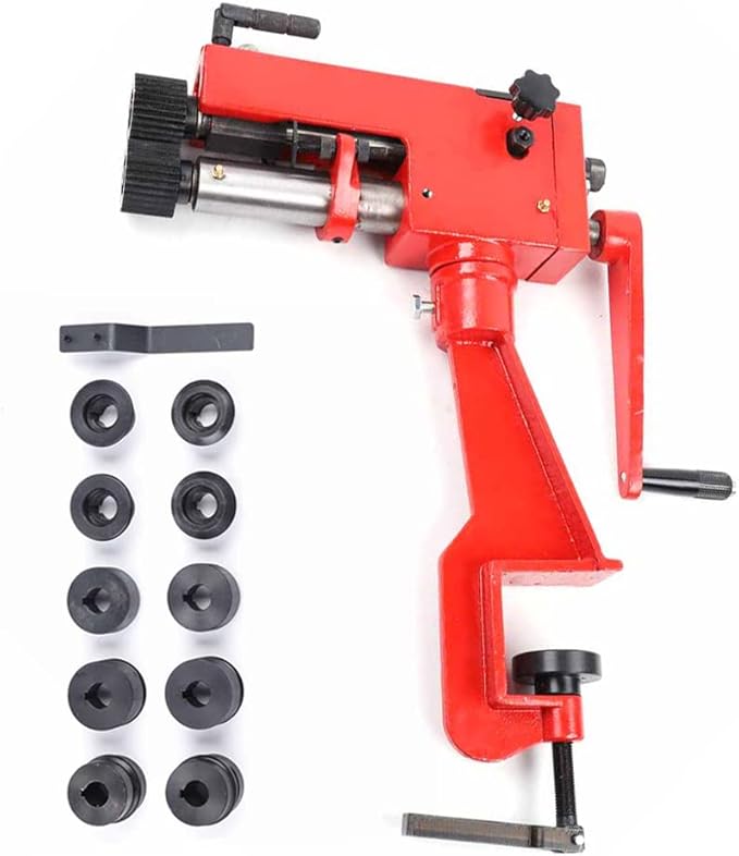 Manual Roll Bender,7'' Sheet Metal Bead Roller,Rotary Steel Bending Bender Manual Tool with 6 Die Sets
