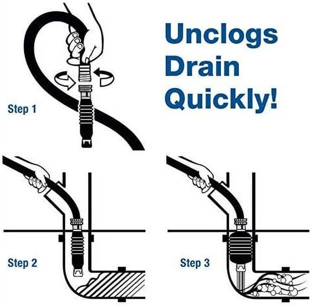 Drain King 501 Unclogs Bathroom Sinks, Showers, and Swimming Pool Drains, 1 to 2 Inch