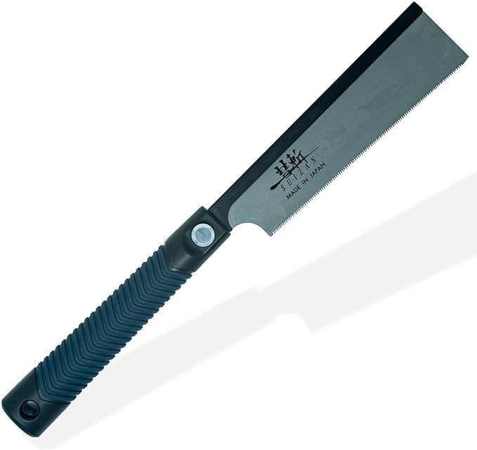 SUIZAN Dozuki Dovetail Saw 7" Rip Cross Angle Cut - Professional Japanese Pullsaw Handsaw Woodworking Tools