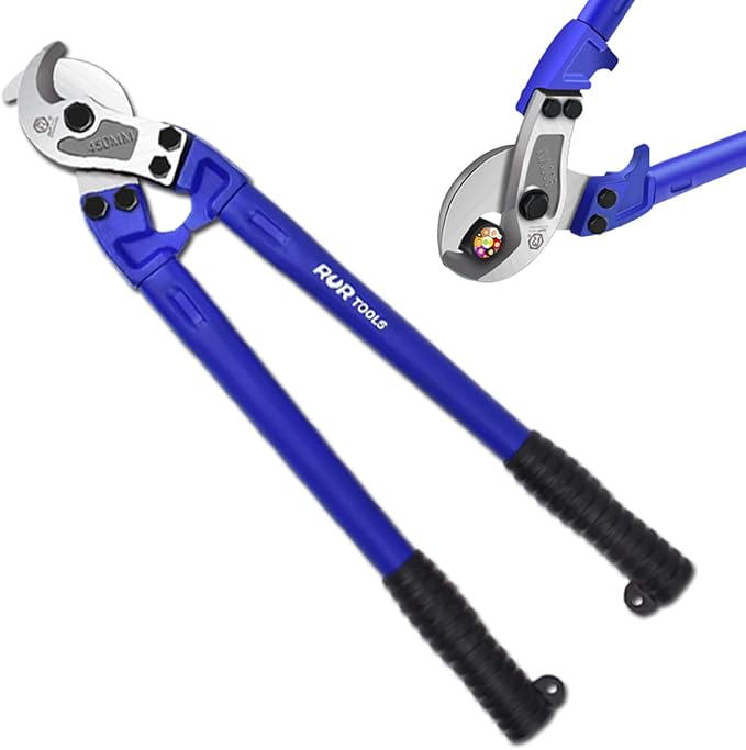 ZrgGea 18 inch Heavy-Duty Cable Cutter | Industrial-Grade, Forged T8 Alloy Steel, HRC56, Sharp Cutting for Cables and Wire Ropes