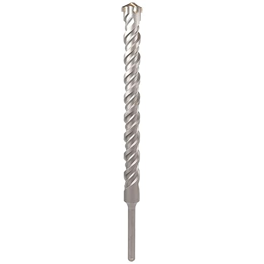 2 in X 24 in SDS MAX Bits, Rotary Hammer Drill Bits, Carbide Drill Bits, Masonry Drill Bits for Concrete, Stone and Brick, SDS MAX Hammer Double Flute, Masonry Drill Bit, Concrete Drill Bit